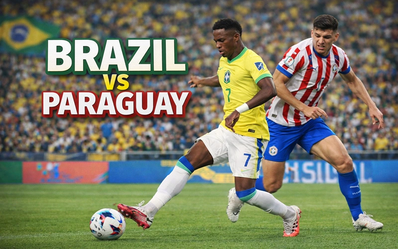 brazil national football team vs paraguay national football team lineups